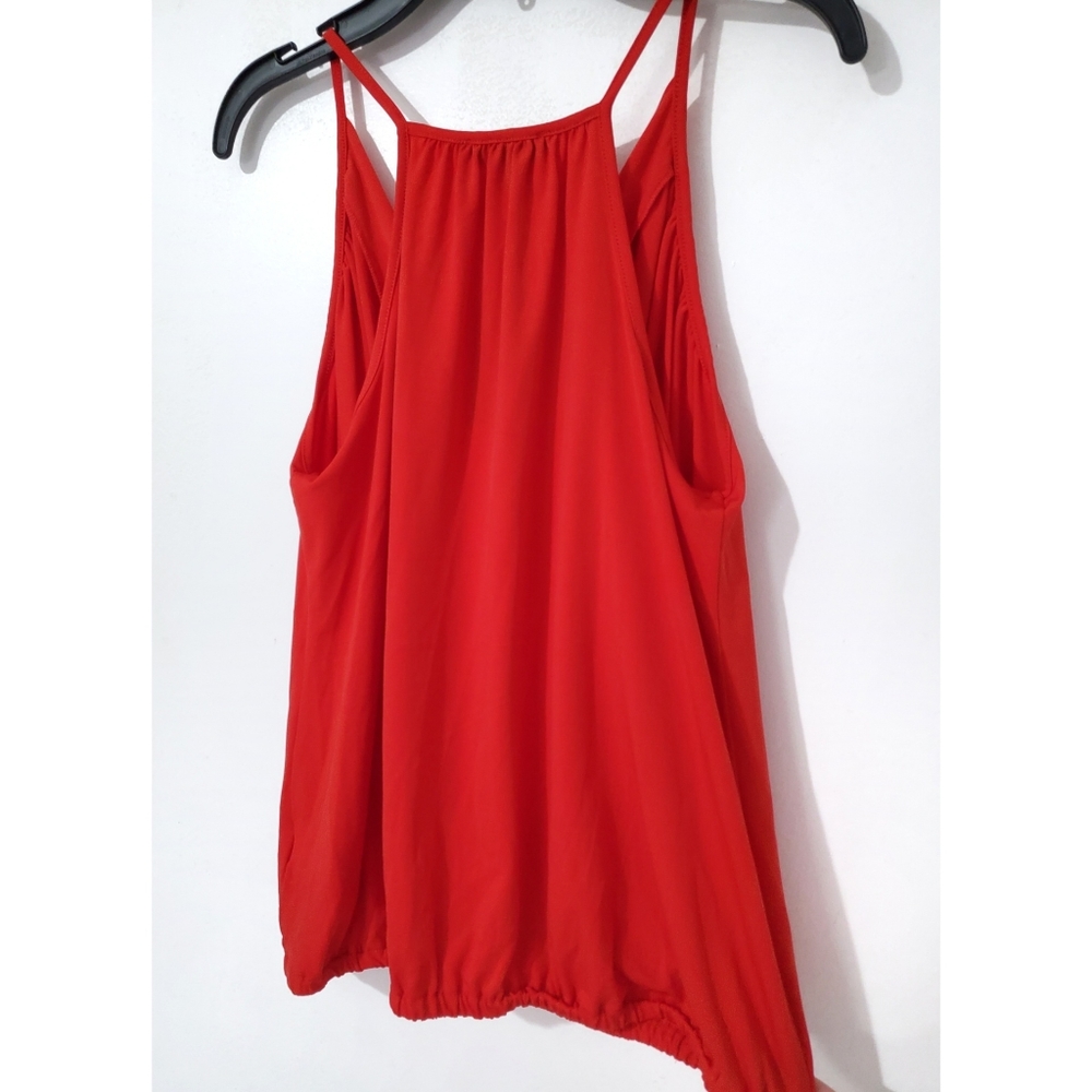EXPRESS Red Spaghetti Strap V Neck Top Medium - Picture 7 of 15